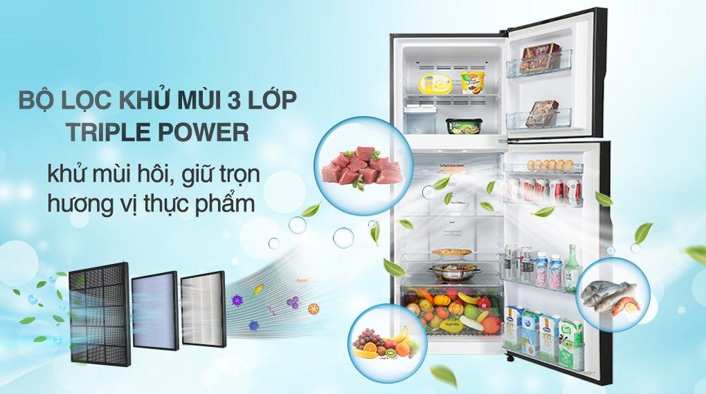 Tủ lạnh Hitachi Inverter 366 lít R-FVX480PGV9 MIR (2 cánh)