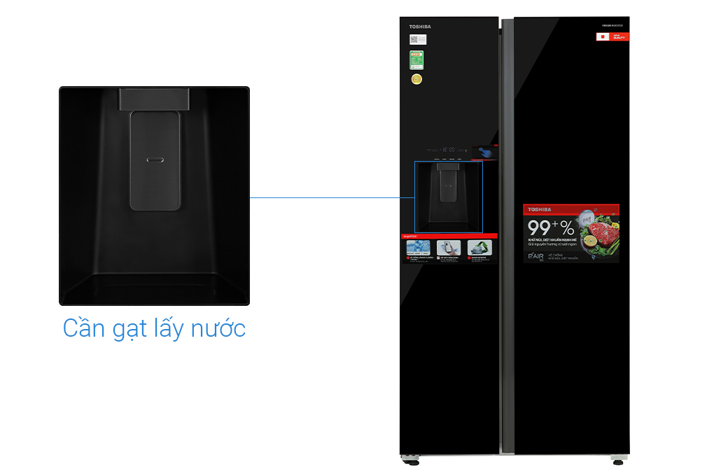 Tủ lạnh Toshiba Inverter 568 lít Side By Side GR-RS755WIA-PGV(22)-XK