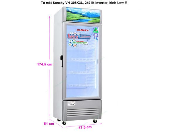 Tủ mát Inverter Sanaky VH-308K3L 300 lít
