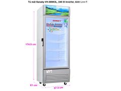 Tủ mát Inverter Sanaky VH-308K3L 300 lít