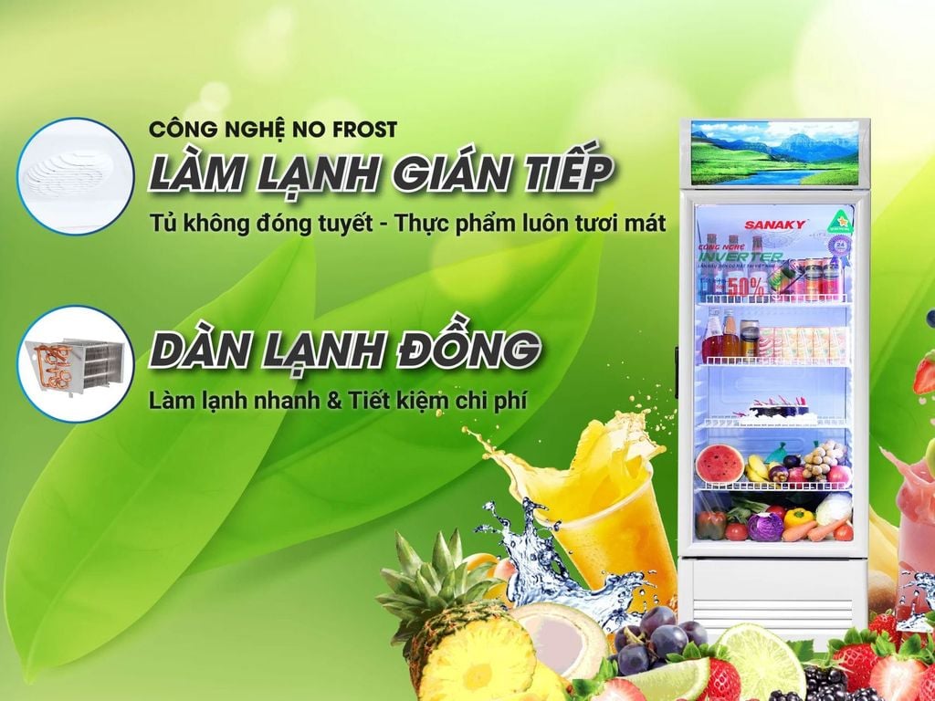 Tủ mát Inverter Sanaky VH-2589K3 240 lít