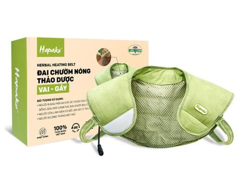 Đai chườm nóng thảo dược vai gáy Hapaku (Làm nóng bằng điện)