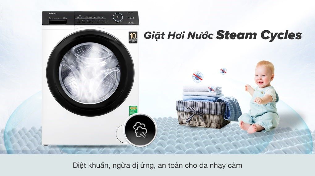 Máy giặt Aqua Inverter 9.0 KG AQD-A900F W