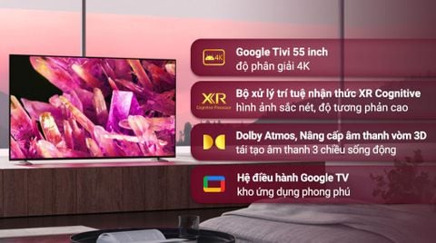 Google Tivi Sony 4K 55 inch XR-55X90K [ 55X90K ] - Chính Hãng