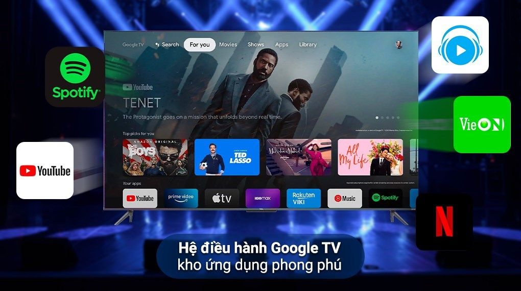 Google Tivi TCL 4K 55 inch 55Q636 - giá tốt, có trả góp