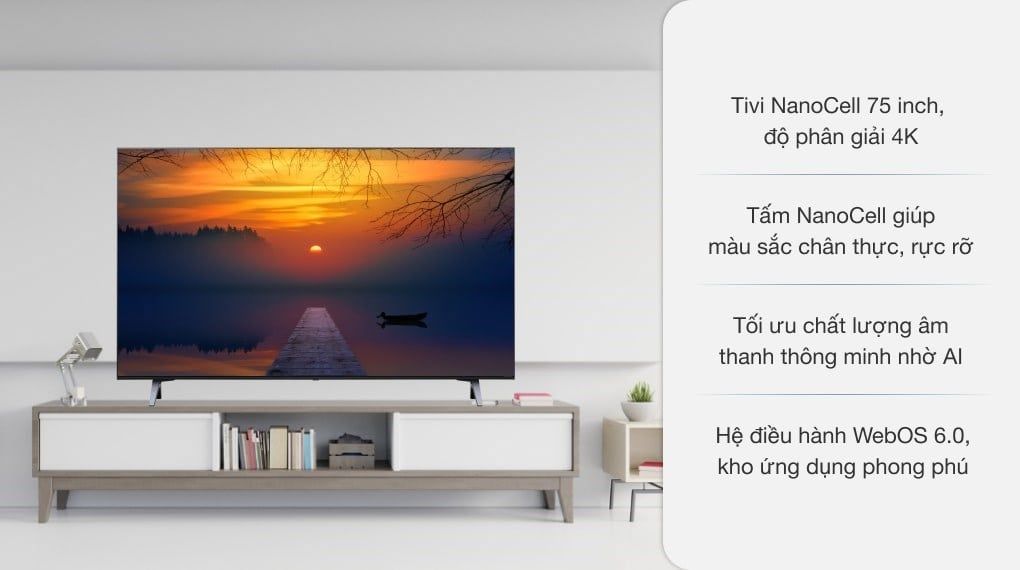 Smart Tivi LG NanoCell 4K 75 inch 75NANO75TPA [ 75NANO75 ] - Chính Hãng