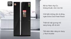 Tủ lạnh Sharp Inverter 605 lít SJ-FX688VG-BK (4 cánh)