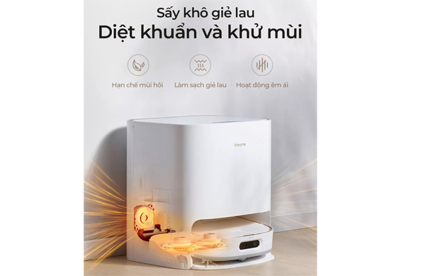 Sấy khô giẻ lau Xiaomi Dreame Bot W10 Pro