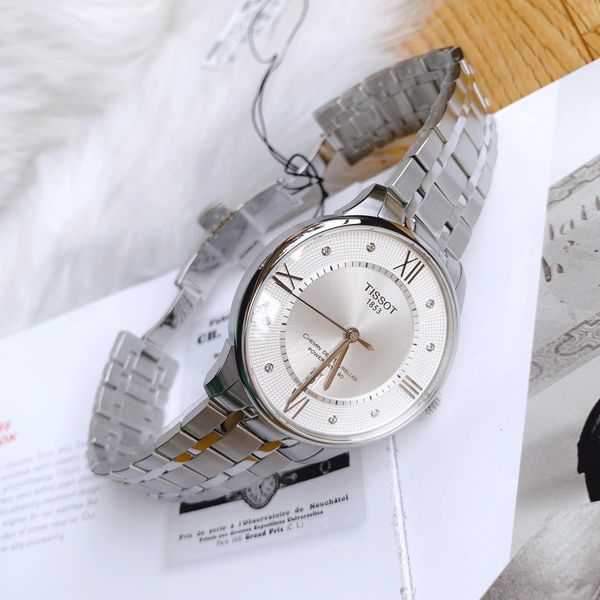  Đồng hồ đôi Tissot Chemin Des Tourelles Lady Rubies White T099.207.11.113.00 32mm & T099.407.11.033.00 40m 