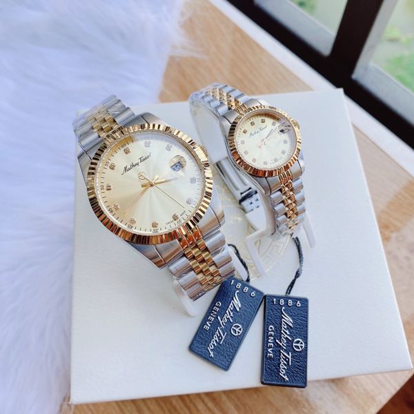  Đồng hồ đôi Tissot Rolly II Crystal Gold H710BDI 