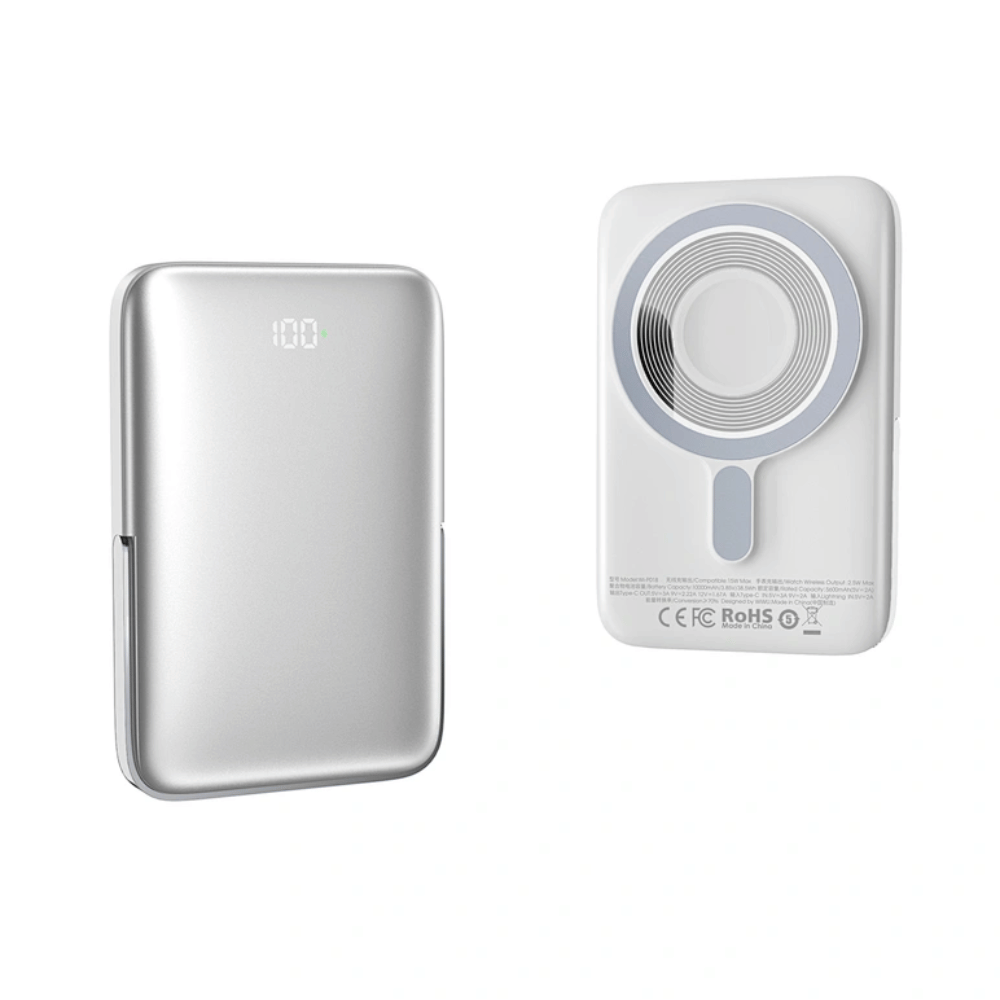 POWERBANK - Pin/ Sạc Dự Phòng Không Dây MagSafe 3in1 WiWU Elite Wi-P018 Tích Hợp Chân Đế