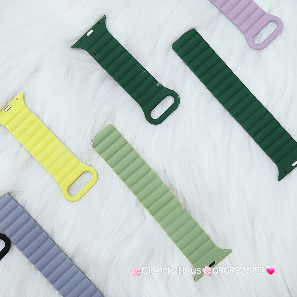 Dây Apple Watch Silicone Basic Chống bẩn Hai màu có nam châm siêu xịn