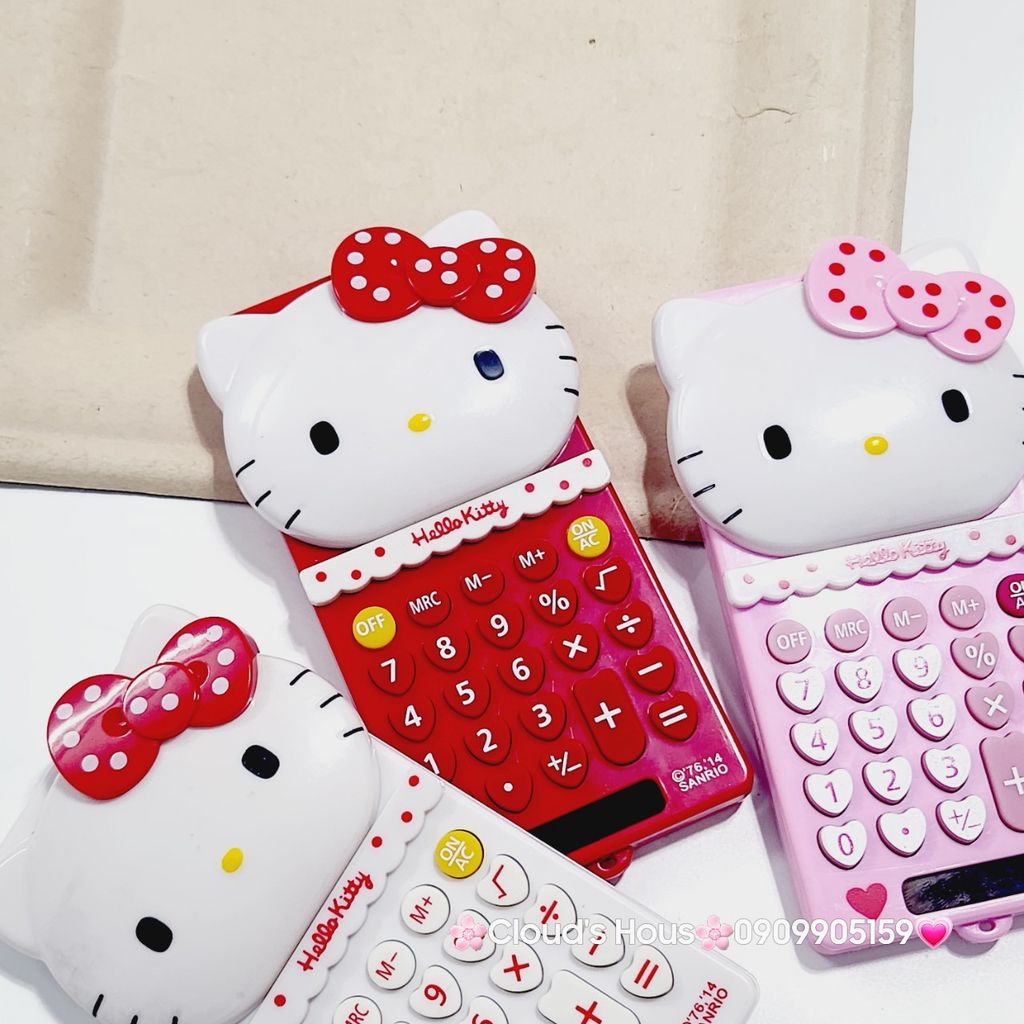 Máy Tính Hello Kitty Mini Cầm Tay (3 màu) - kèm dây charm KT966