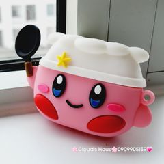 Cover Case Vỏ bảo vệ Airpod Su dẻo Thỏ Kirby Hồng Su dẻo Airpod 1/2/3/Pro/Pro2