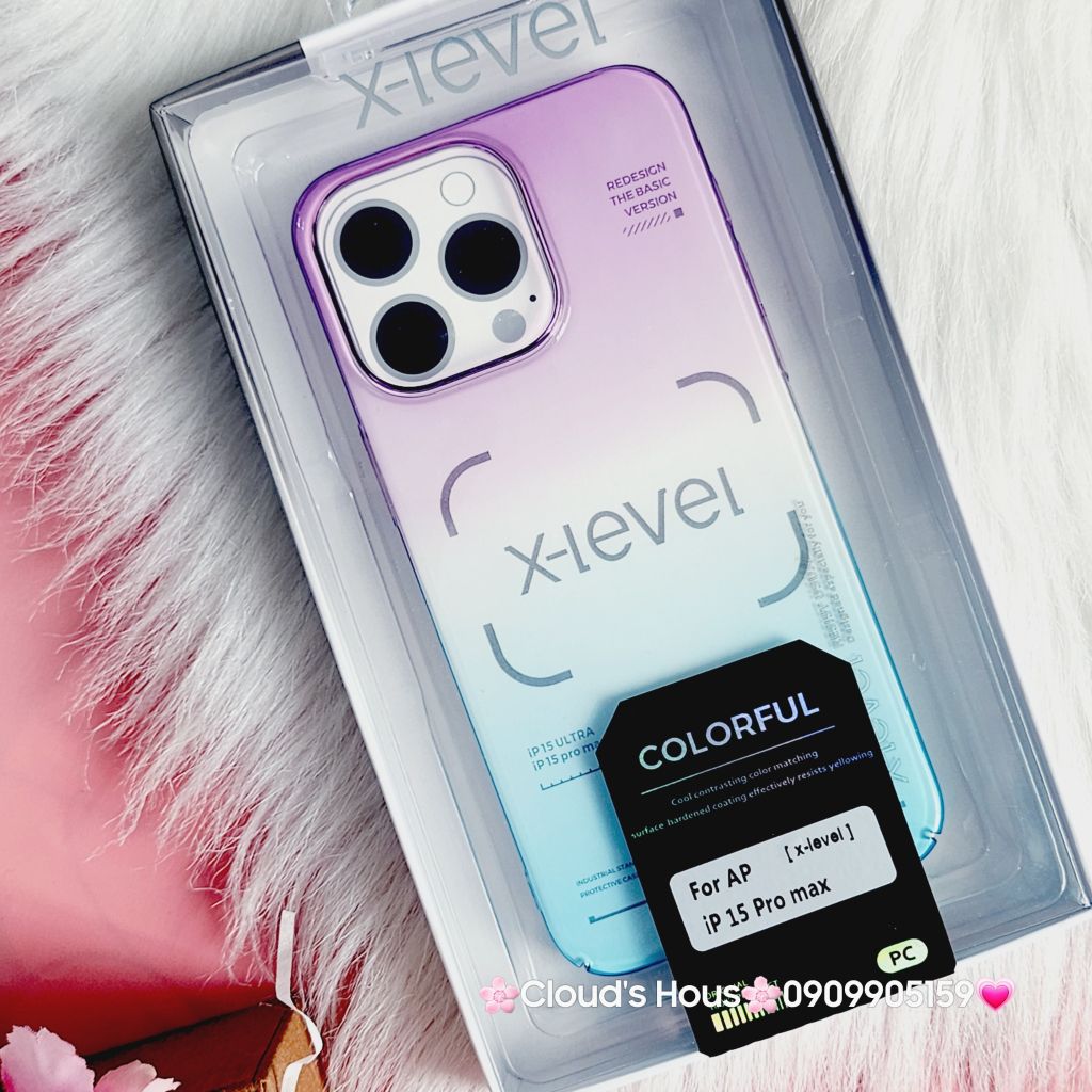 Case Ốp điện thoại iPhone X-level Chính hãng Ombre  iPhone 15Promax