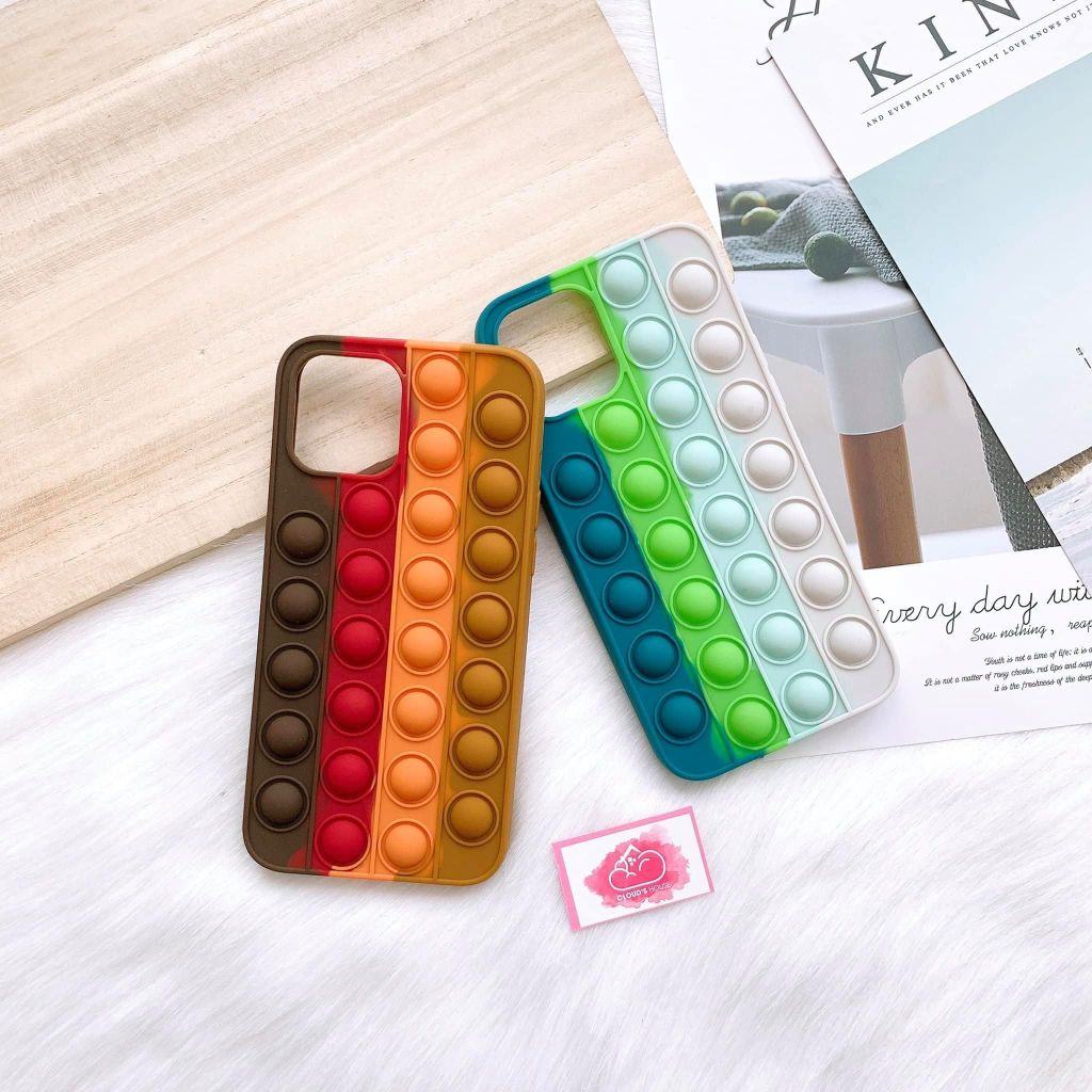 Case Ốp điện thoại iPhone Su dẻo Pop It Color iPhone 7+/XSM/11/12/Pro/Promax