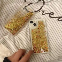 Case Ốp điện thoại iPhone Trong Mạc chược phao Bling nước iPhone 11/12/13/14/15/Pro/Promax - TẾT