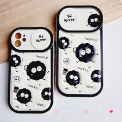 Case Ốp điện thoại iPhone Hòn Than Đen Be Hapy Phao Da iPhone 11/12/13/14/15/Pro/Promax