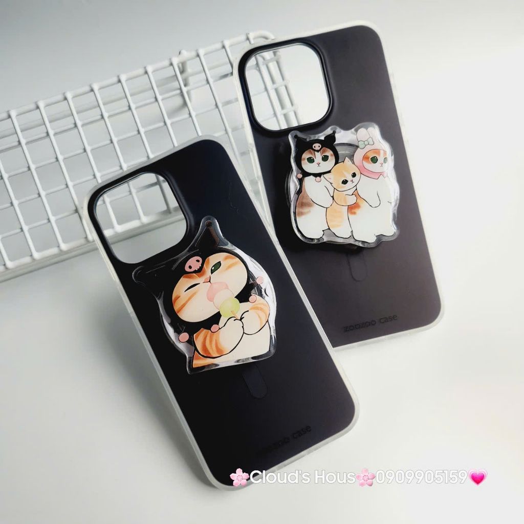 Case Ốp điện thoại iPhone Trong Nhám Magsafe Đen Zoozoo Case iPhone 12/13/14/15/Pro/Promax