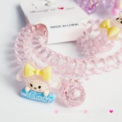 Đồ cột tóc dây xoăn trong Charm hoạt hình (cặp)