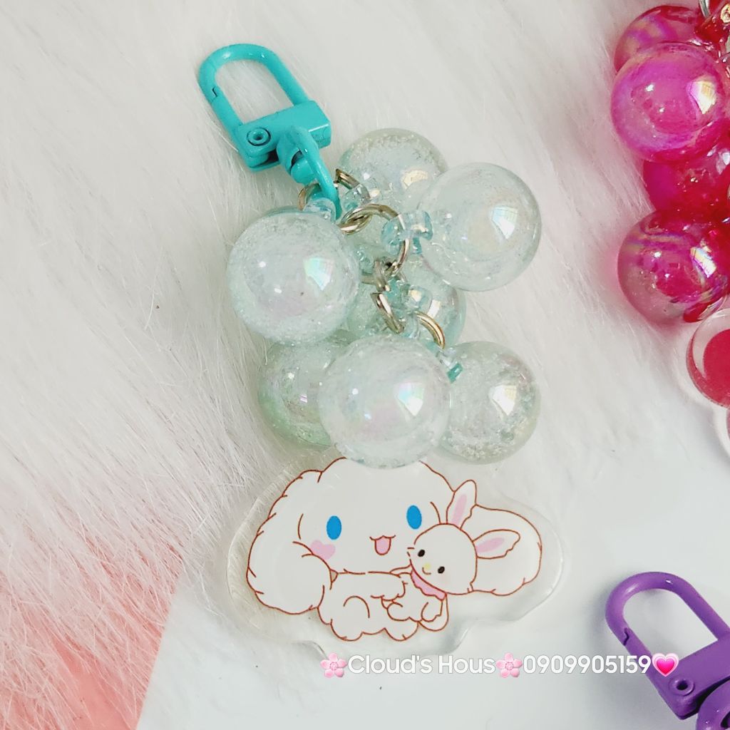 Vòng charm đeo airpod hạt bling bling kèm charm kute - chùm nho