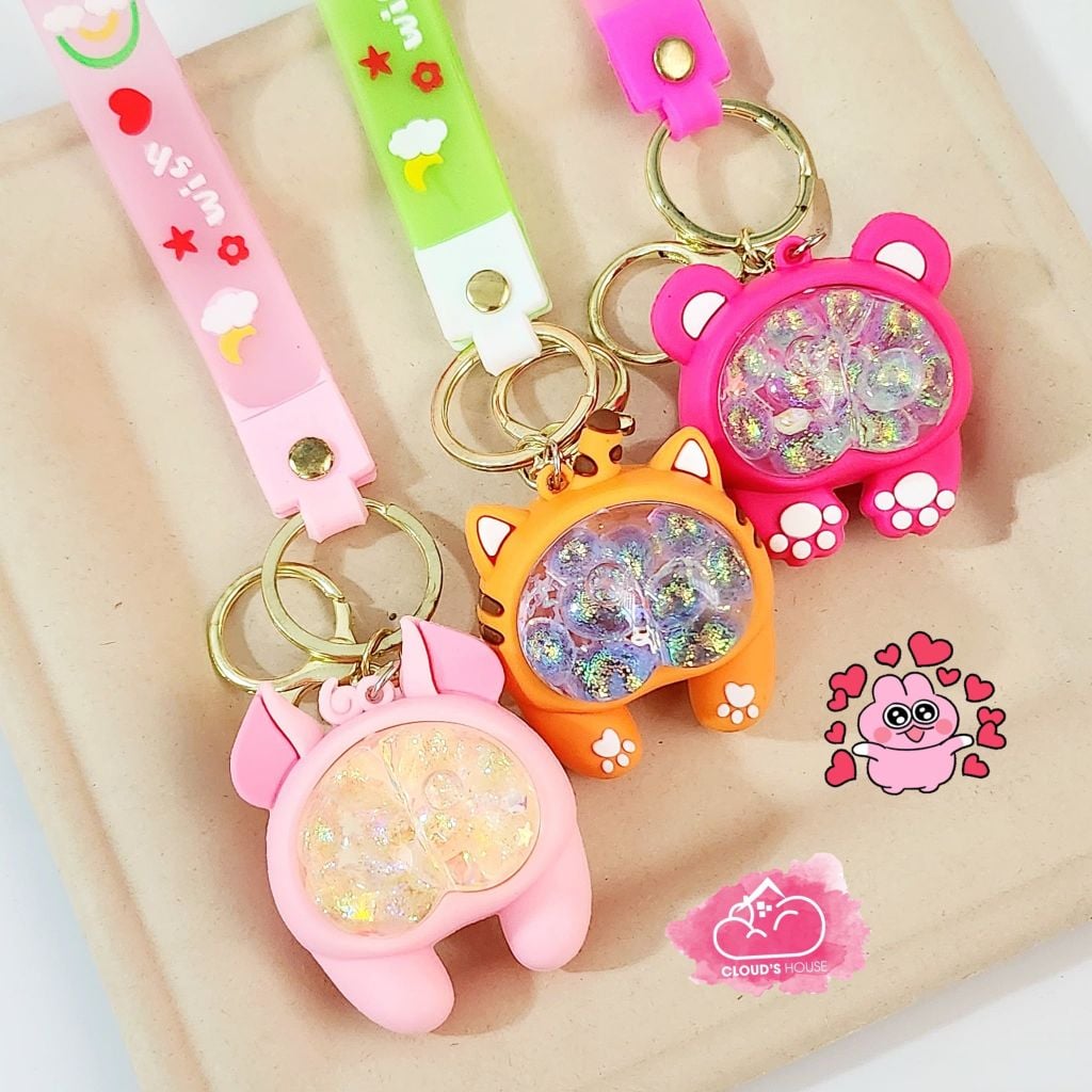 Móc khóa Cái mông Con thú Hologram