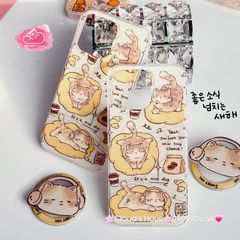 Case Ốp điện thoại iPhone Mèo Mập Lười Nice Day Kèm Popsocket Magsafe Nam Châm iPhone 11/12/13/14/15/Pro/Promax