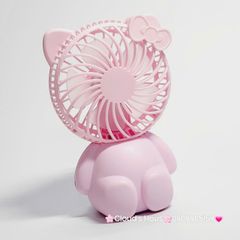 Mini Fan - Quạt Cầm Tay - Để Bàn Hello Kitty Ngồi (nhiều màu)