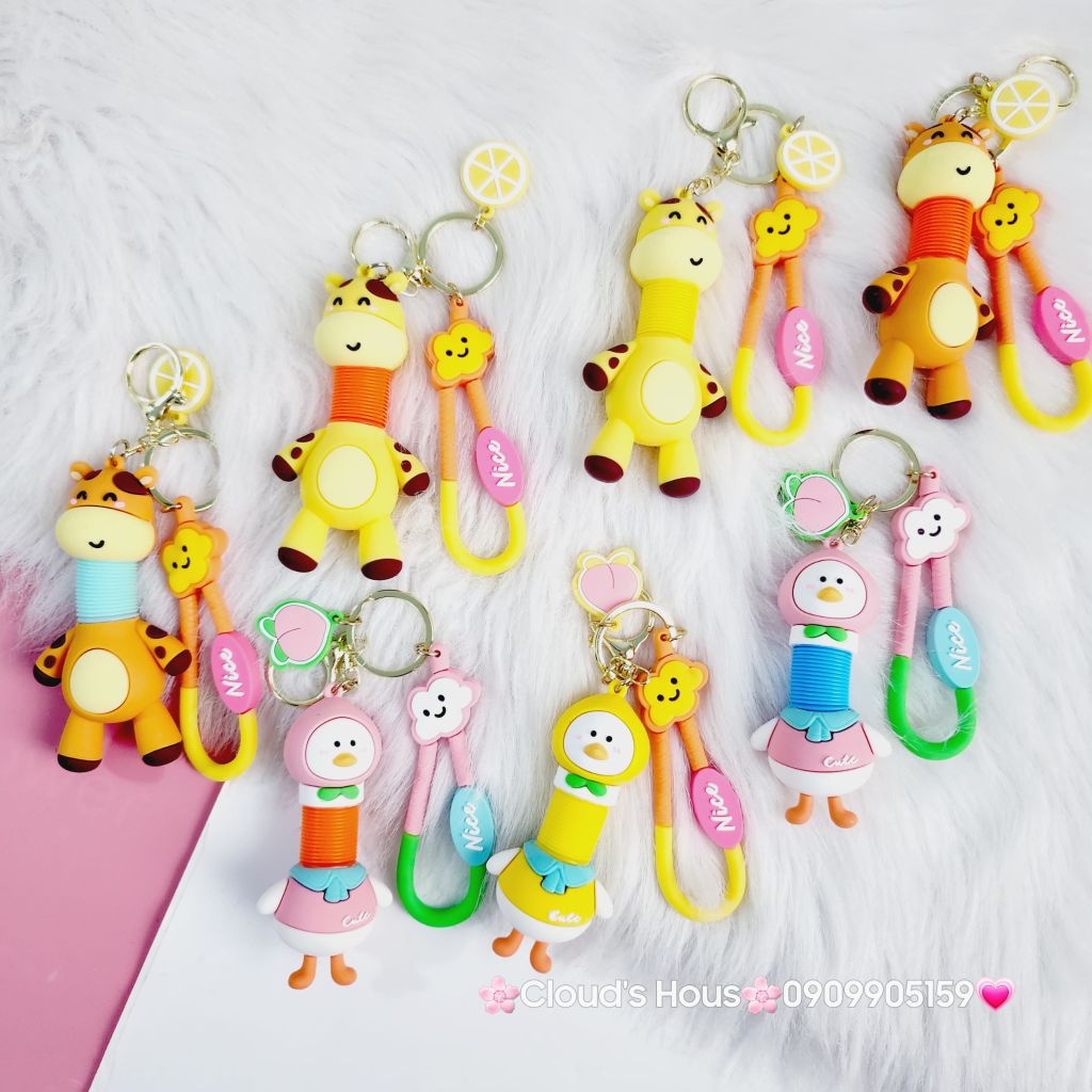 Móc Khóa Động Vật Cổ Dài Hài Hước Nice