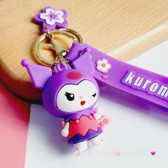 Móc Khóa Kuromi Đen & Tím