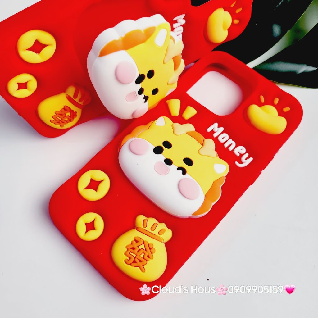 Case Ốp điện thoại iPhone Su dẻo Lân Vàng kèm Popsocket iPhone 11/12/13/14/15/Pro/Promax - TẾT