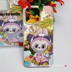 Case Ốp điện thoại iPhone Likgus Labubu Hồng Hologram iPhone 12/13/14/15/Pro/Promax