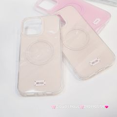 Case Ốp điện thoại iPhone Trong Crytal Magsafe Màu Beige Pastel Case iPhone 12/13/14/15/16/Pro/Promax