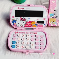 Máy Tính Hello Kitty Gấp Gọn Kèm Lược Gương XD-1104A