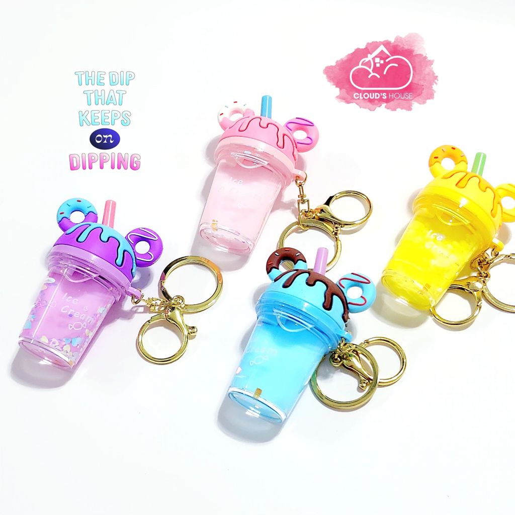 MÓC KHÓA Ly Kem Jelly Nước Mát Lạnh Bling Bling