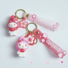 Móc Khoá Hoạt hình Sanrio Tone Trắng Hồng My Melody