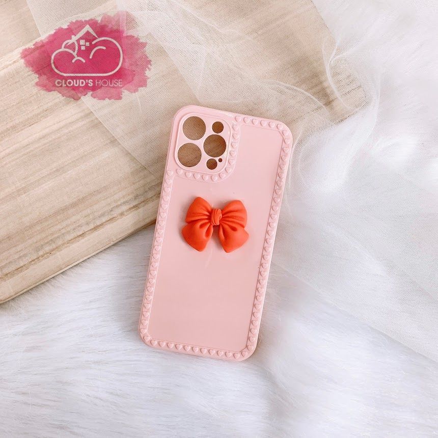 CASE IPHONE ICON NỔI Bóng Nơ Xinh Xắn