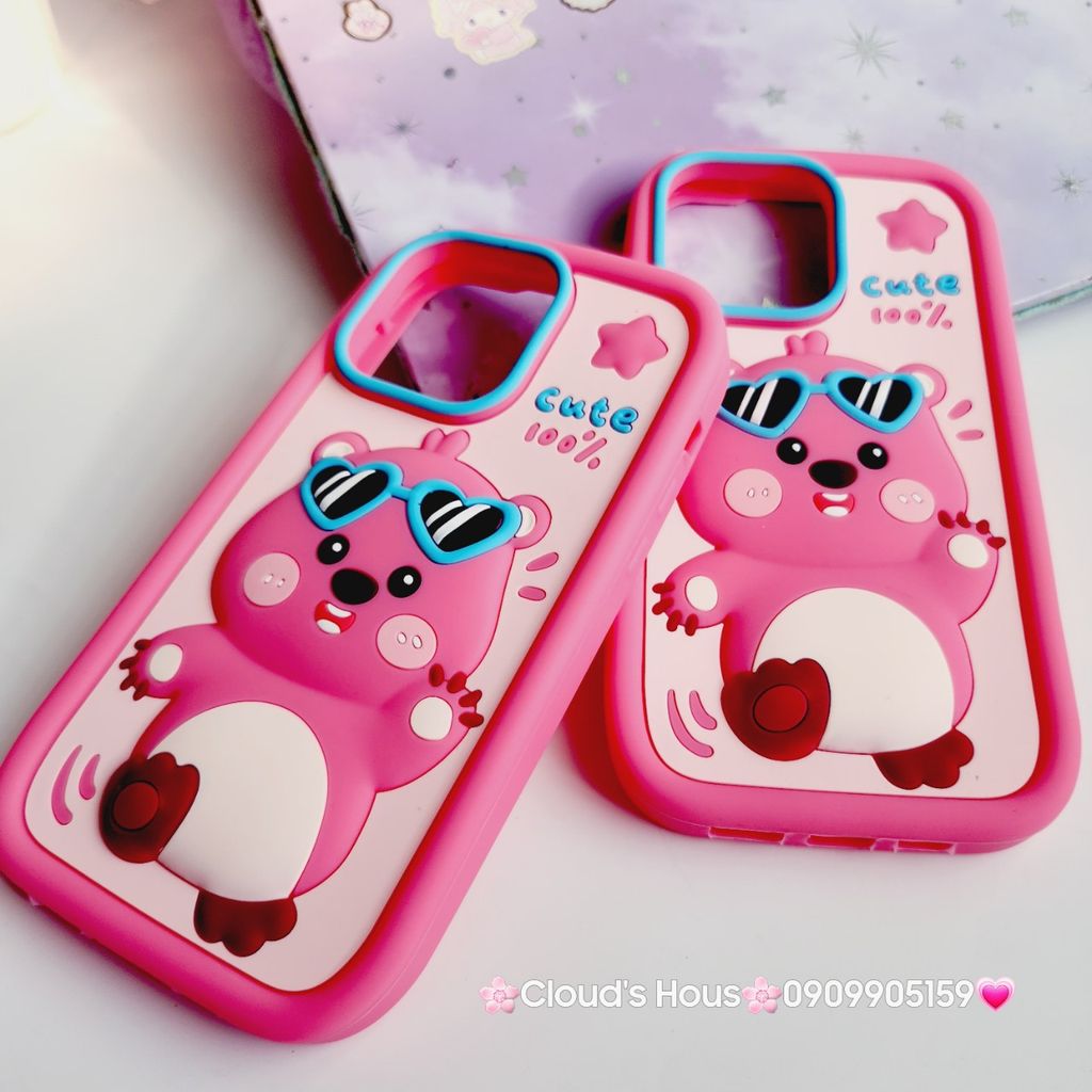 Case Ốp điện thoại iPhone Su dẻo Chuột Loopy Đeo Kính Cute 100% Viền Xanh iPhone 11/12/13/14/15/Pro/Promax