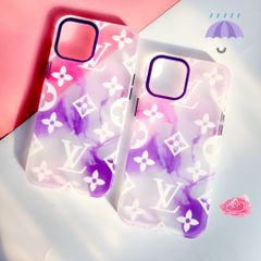 CASE IPHONE NHÁM HOLOGRAM màu tím LV Sang Chảnh