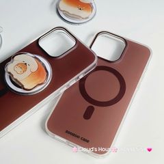 Case Ốp điện thoại iPhone Trong Nhám Magsafe Nâu Zoozoo Case iPhone 12/13/14/15/Pro/Promax