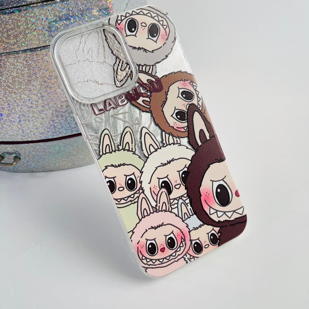 Case Ốp điện thoại iPhone Labubu Version 1 Ánh Lông Vũ Bạc Hologram iPhone 7+/8+/X/XSM/11/12/13/14/15/Plus/Pro/Promax