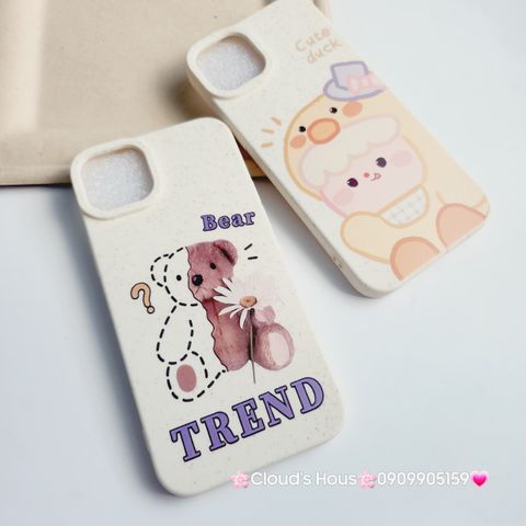 Case Ốp điện thoại iPhone 15Plus/14Plus mẫu lẻ nền cát trắng dẻo iPhone 14/15/Plus