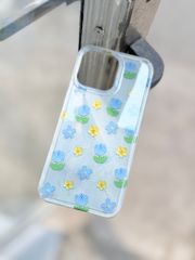 Case Ốp điện thoại iPhone Hoa Xanh dương nhí phôi crytal iPhone 12/13/14/15/16/Pro/Promax