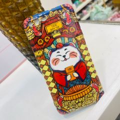 Case Ốp điện thoại iPhone Mèo may mắn phôi gợn sóng iPhone 11/12/13/Pro/Promax - TẾT