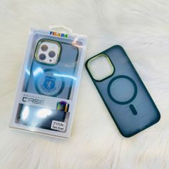 Case Ốp điện thoại Trong lưng nhám Magsafe chính hãng Filada iPhone 11/12/13/14/Plus/Pro/Promax (viền màu)