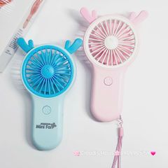 Mini Fan - Quạt Cầm Tay nhiều mẫu Sừng Siêu Kute ( nhiều màu)