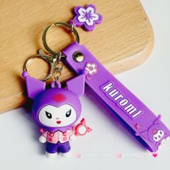 Móc Khóa Kuromi Đen & Tím
