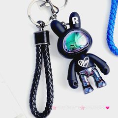 Móc khóa Thỏ Hologram R dây da