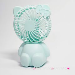 Mini Fan - Quạt Cầm Tay - Để Bàn Hello Kitty Ngồi (nhiều màu)