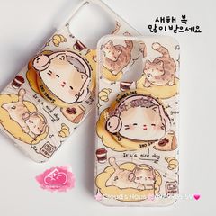 Case Ốp điện thoại iPhone Mèo Mập Lười Nice Day Kèm Popsocket Magsafe Nam Châm iPhone 11/12/13/14/15/Pro/Promax